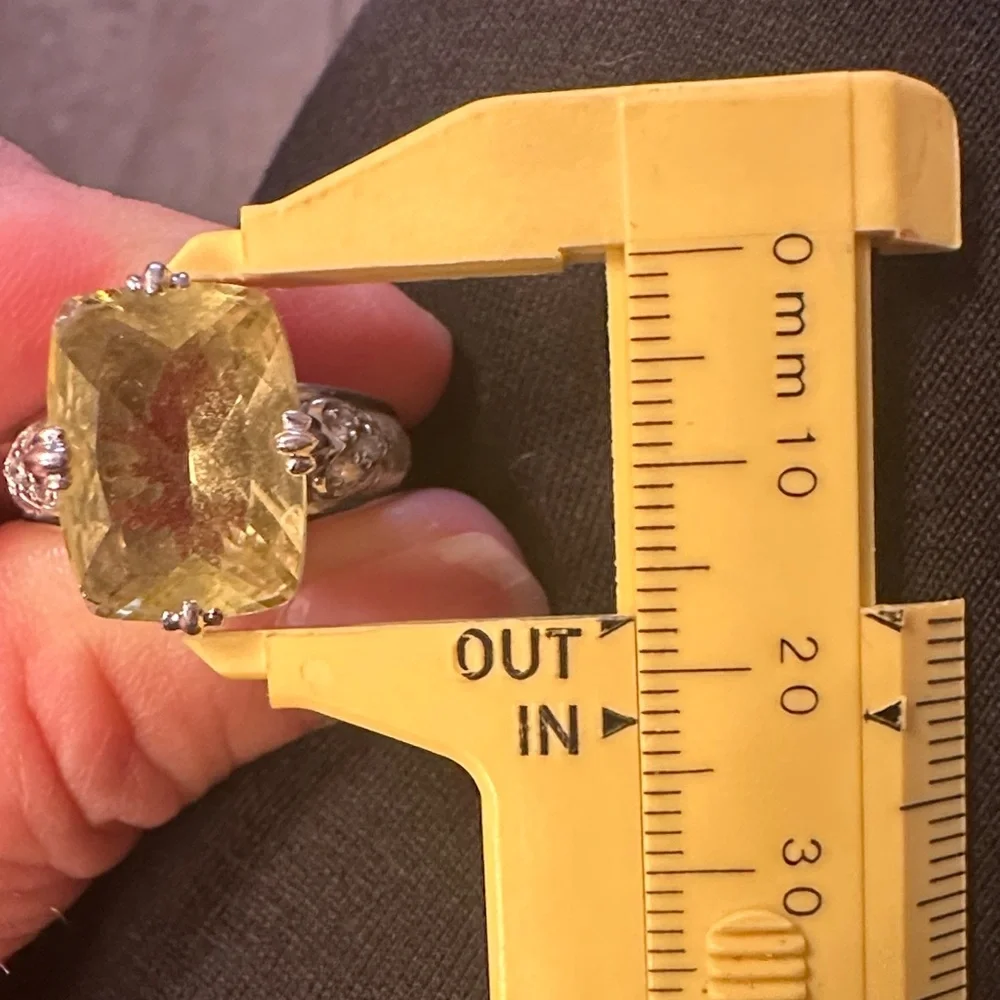 Judith Ripka limone quartz ring in 925 sterling silver. - Picture 7 of 9
